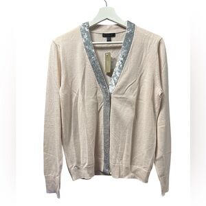 🆕 J. CREW Merino Wool Sequined Lightweight Cardigan Sweater